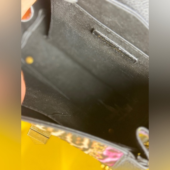 Betsey Johnson Leopard Floral Top Handle Satchel Crossbody, Black Multi - Picture 10 of 16